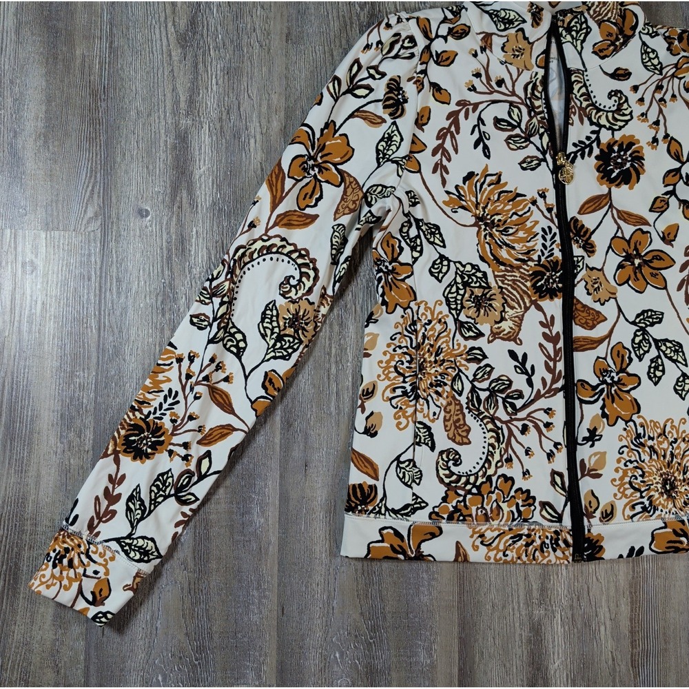Lilly Pulitzer UPF 50+ Luxletic Caraway Jacket Coconut Take Meowt Womens Small - Picture 2 of 12